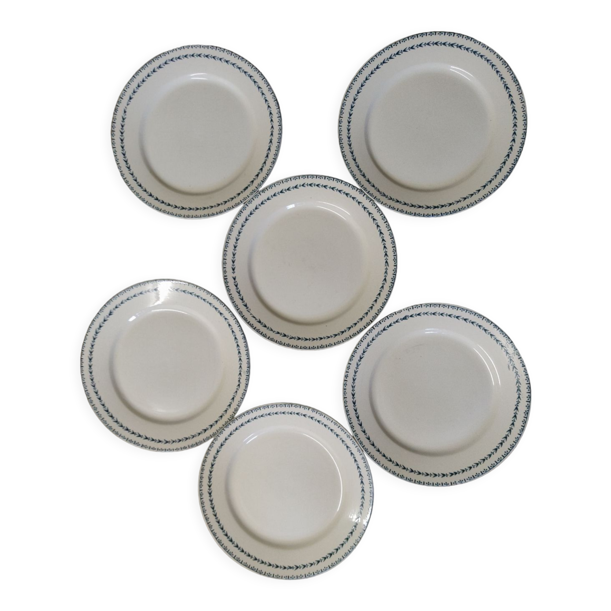 Flat plate in Iron Earth U & Cie Sarreguemines model Carlos