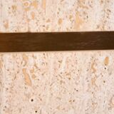 Travertine and brass coffee table