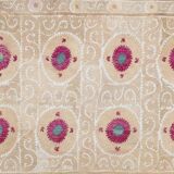 Hand Embroidered Suzani Bedspread 7'9" X 10'10"