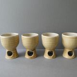 Set of 4 stoneware coffee cups