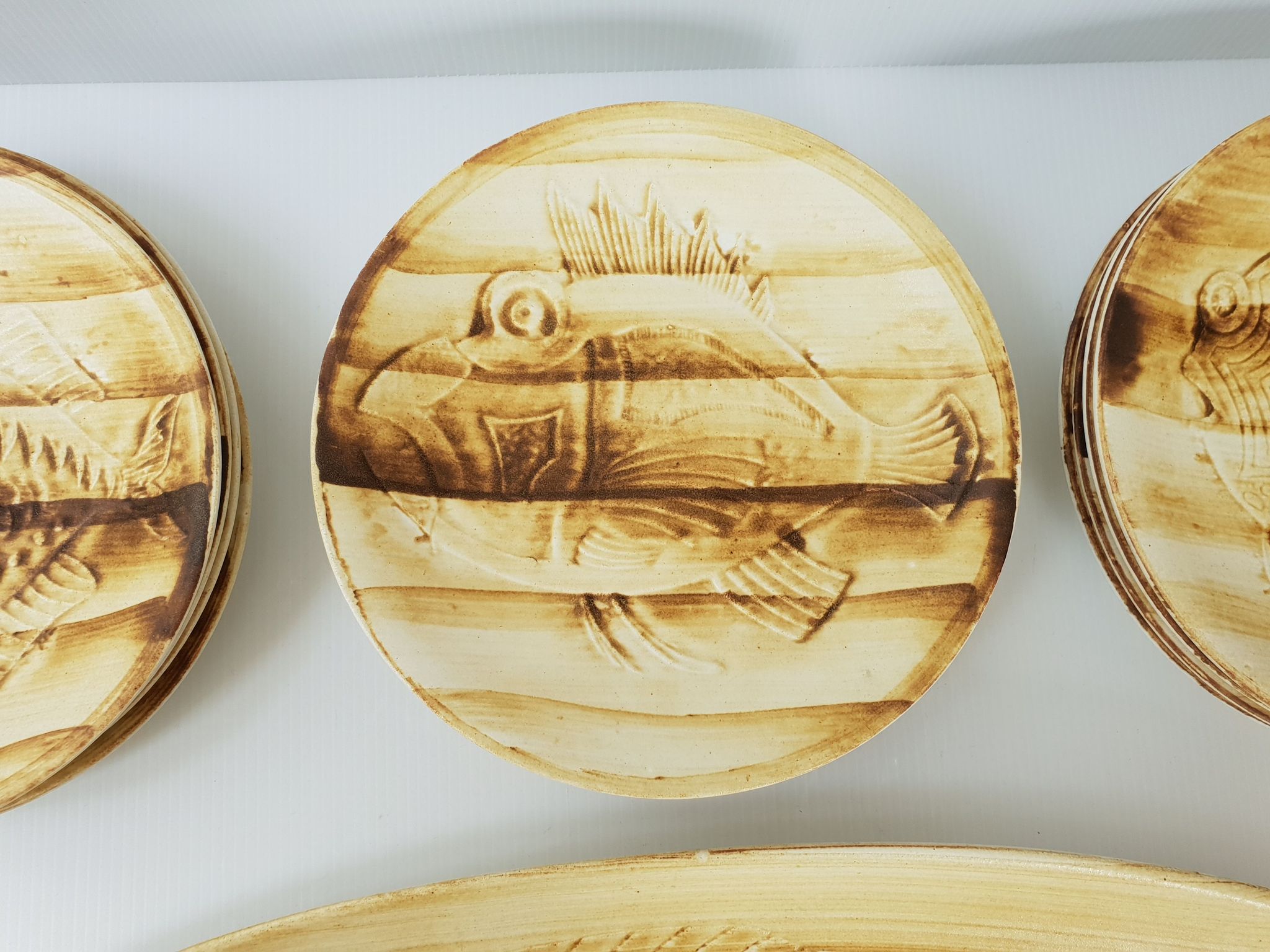 13-piece vintage fish service 1970