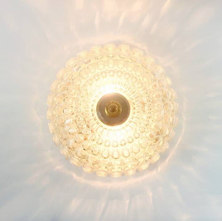 Large Mid-Century Bubble Glass Ceiling Light/Flush Mount by Helena Tynell for Limburg, Germany, 1960