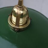 Hanging in green enamelled sheet metal