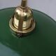 Hanging in green enamelled sheet metal