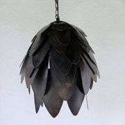 Brutalist suspension Jansen metal welded flower