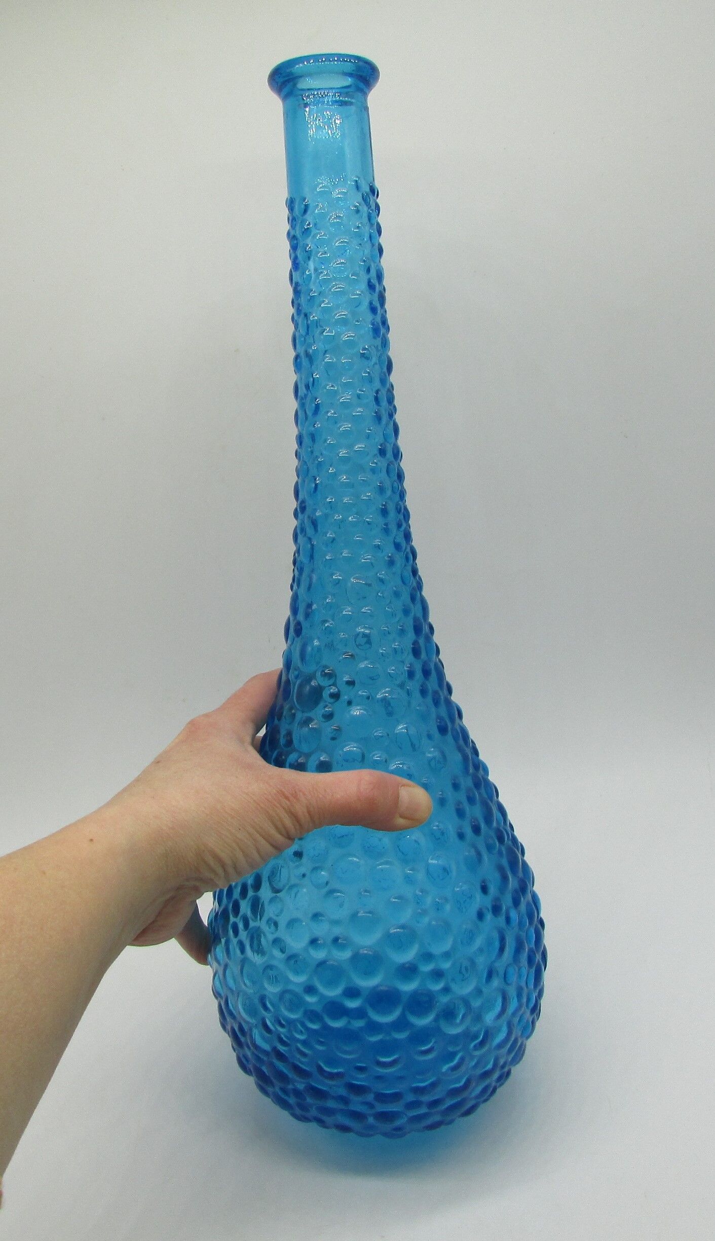 Bottle blue glass vintage italy