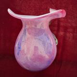 double-layer blown glass vase probably from BIOT