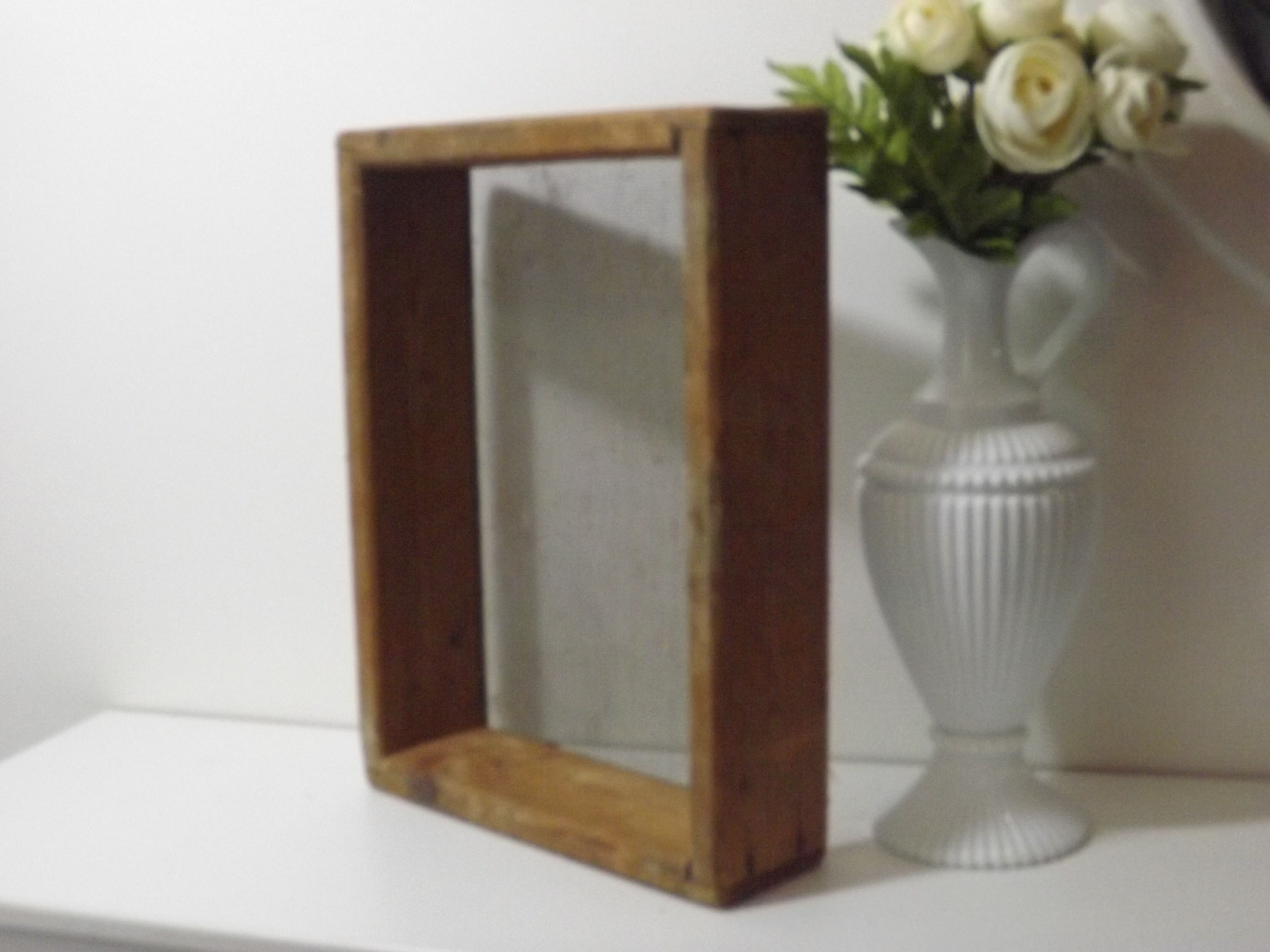 Ancient wood and steel screen