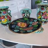 Set of 3 vases and ceramic cup Monaco Cerartvintage 1950