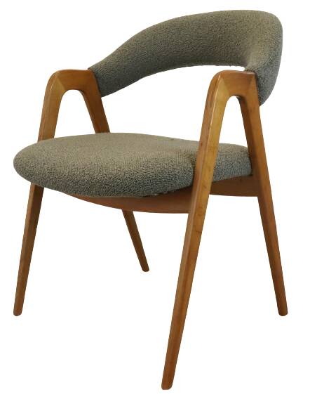 vintage WK Möbel style fauteuil / stoel 'Wildflecken' nieuwe bouclé stof
