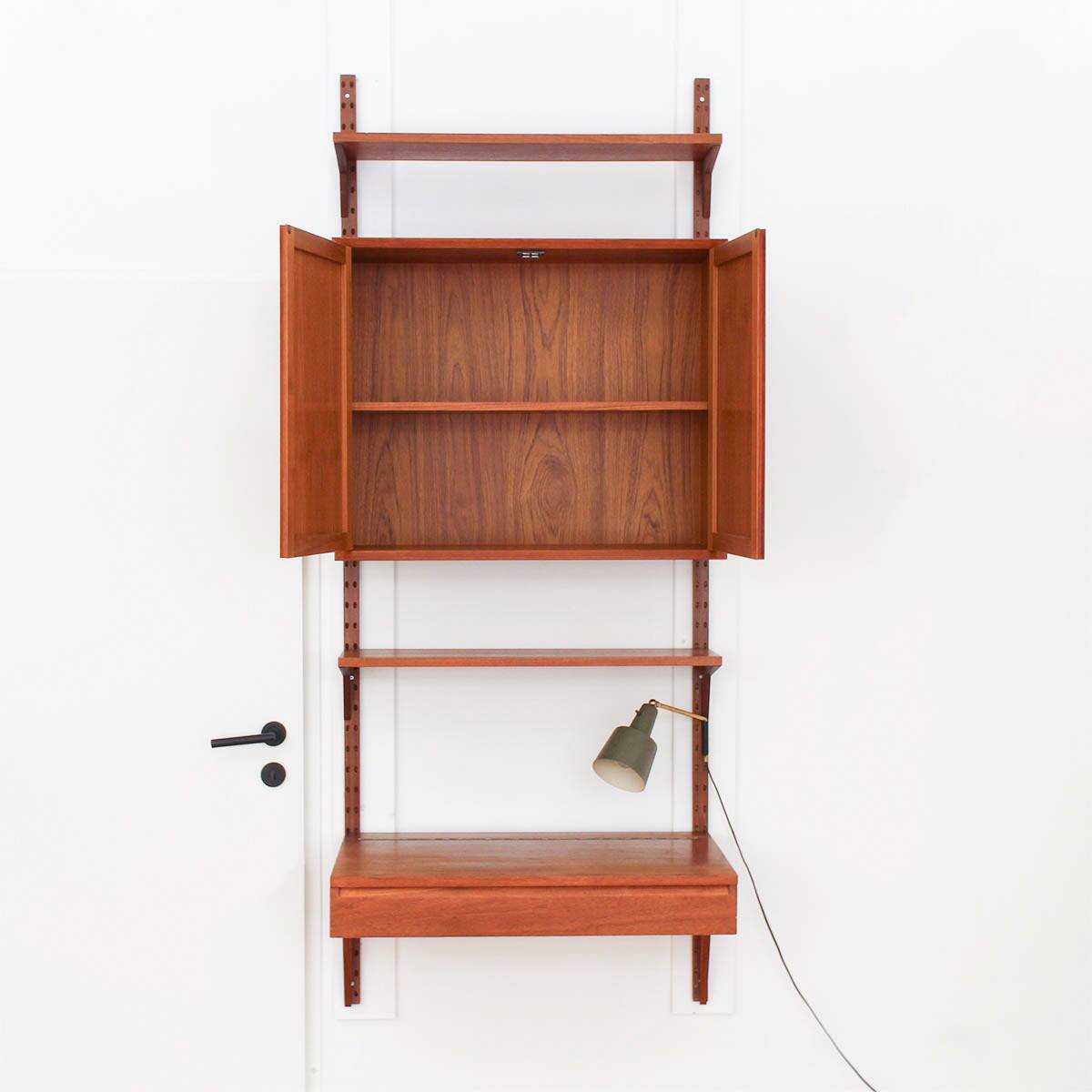 Danish teak wall unit by Poul Cadovius for CADO