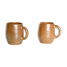 Duo of sandstone mugs