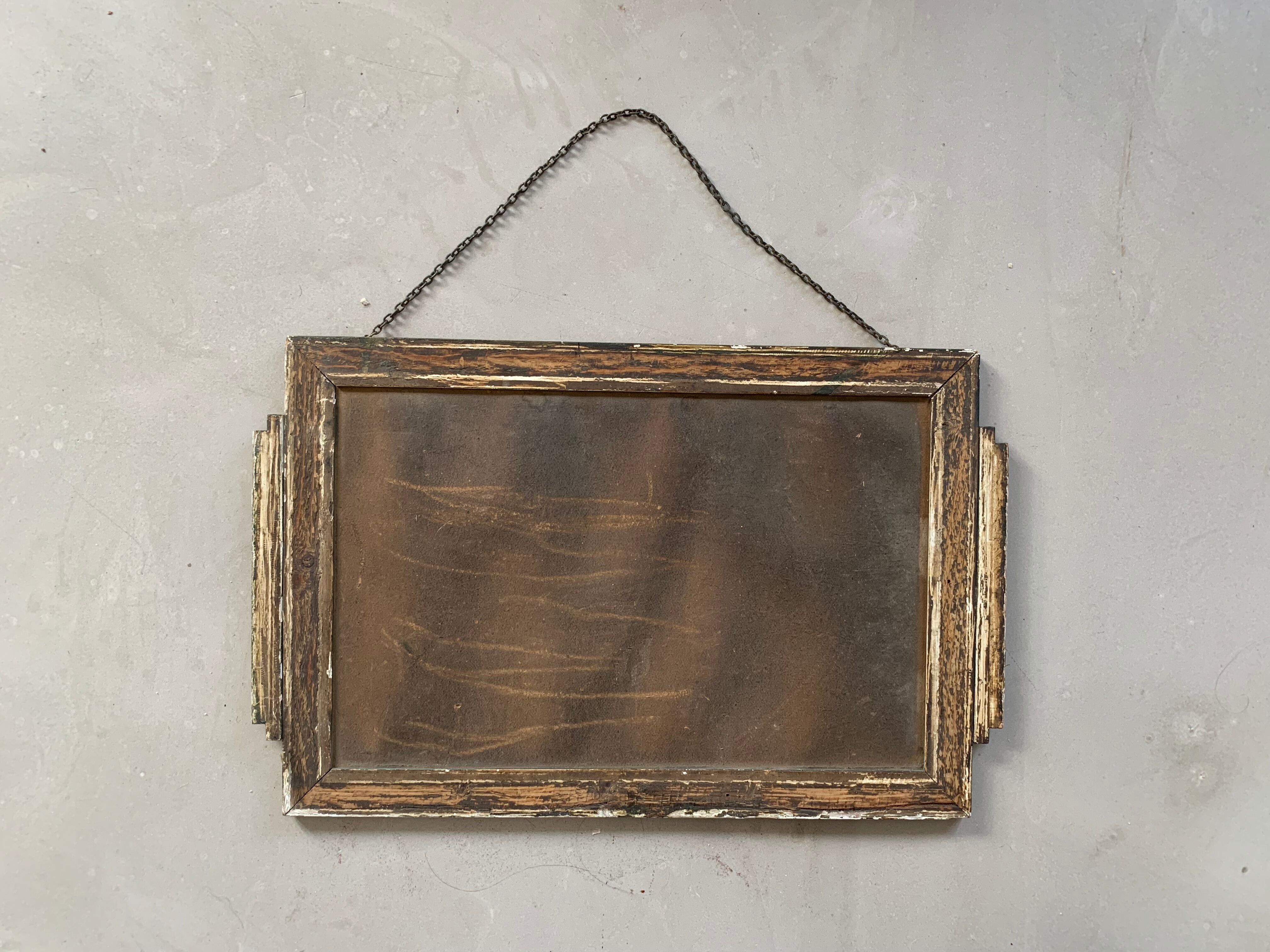 Old Art Deco wall mirror 51x33cm
