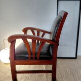 Colonial style wooden armchair