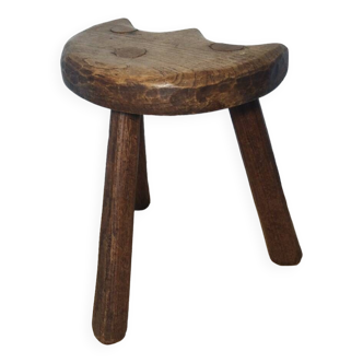 Tabouret tripode brutaliste