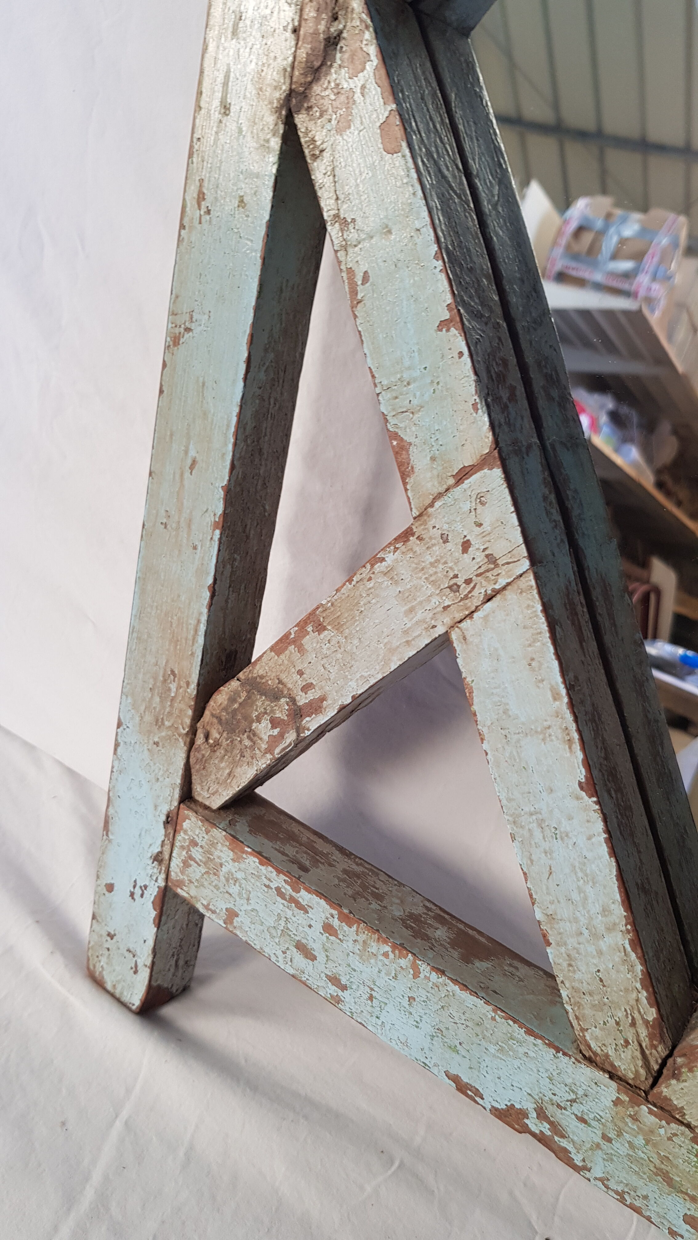 Old mirror claustras in Burmese teak