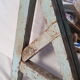 Old mirror claustras in Burmese teak