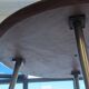 Vintage round coffee table in sun veneer – W. Germany, an