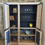 Wood and rattan dresser