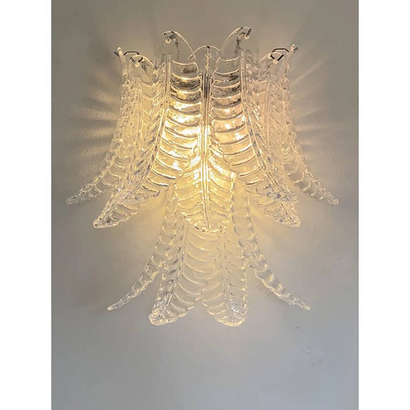 Set of 4 Transparent “Felci” Glass Wall Sconces