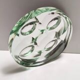 Cendrier en verre dépoli vert Nil par Max Ingrand pour Fontana Arte, Italie