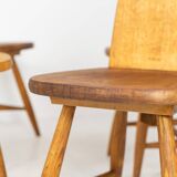 Ensemble de six rares chaises à repas « Pirtti » par Eero Aarnio pour Laukaan Puu