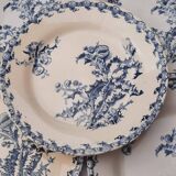 6 flat plates from the Chardon de Gien series