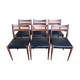 6 Scandinavian chairs in black Skaï