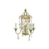 Chandelier 1950s painted metal and grapevines