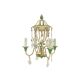 Chandelier 1950s painted metal and grapevines
