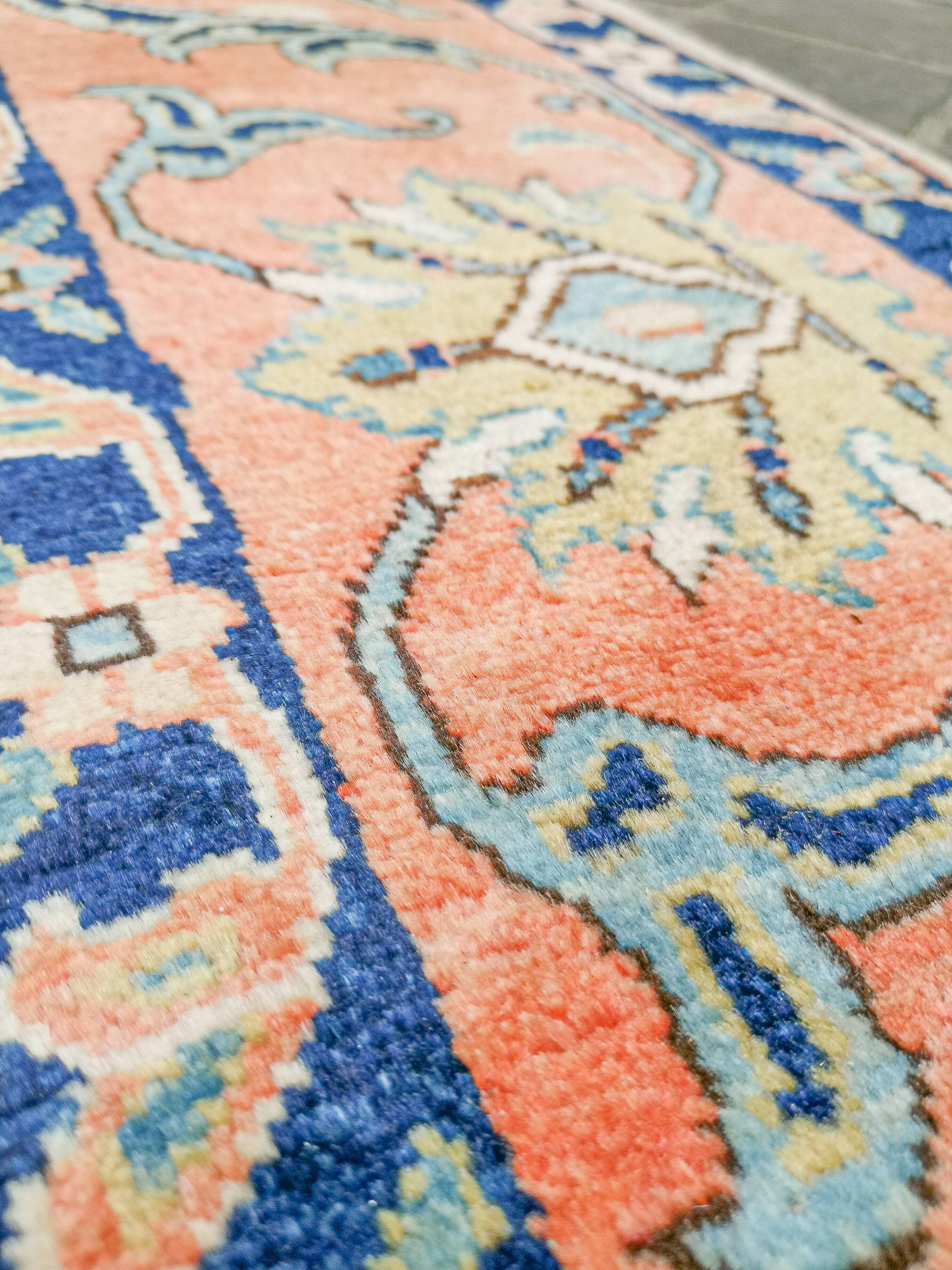 Heriz handmade Persian vintage oriental rug 240 x 195 cm