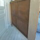 Art Deco headboard for a 160 cm bed in raw wood