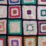 Plaid, jetée de canapé Granny. Vintage