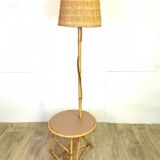 Floor lamp shelf and door magazine rattan