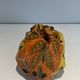 Trompe-l'Œil Ceramic Vase in the Shape of a Knotted Bag with Floral Decoration. Work