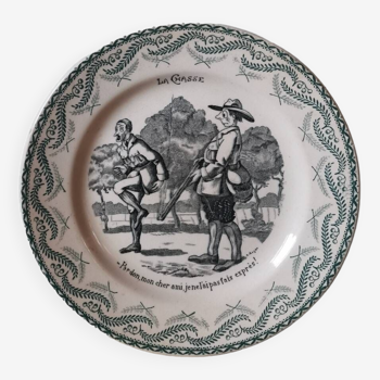 Vintage St Amand France hunting plate