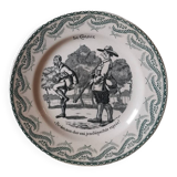 Vintage St Amand France hunting plate