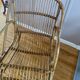 Rare pair of vintage rattan and wicker armchairs from the 1950s