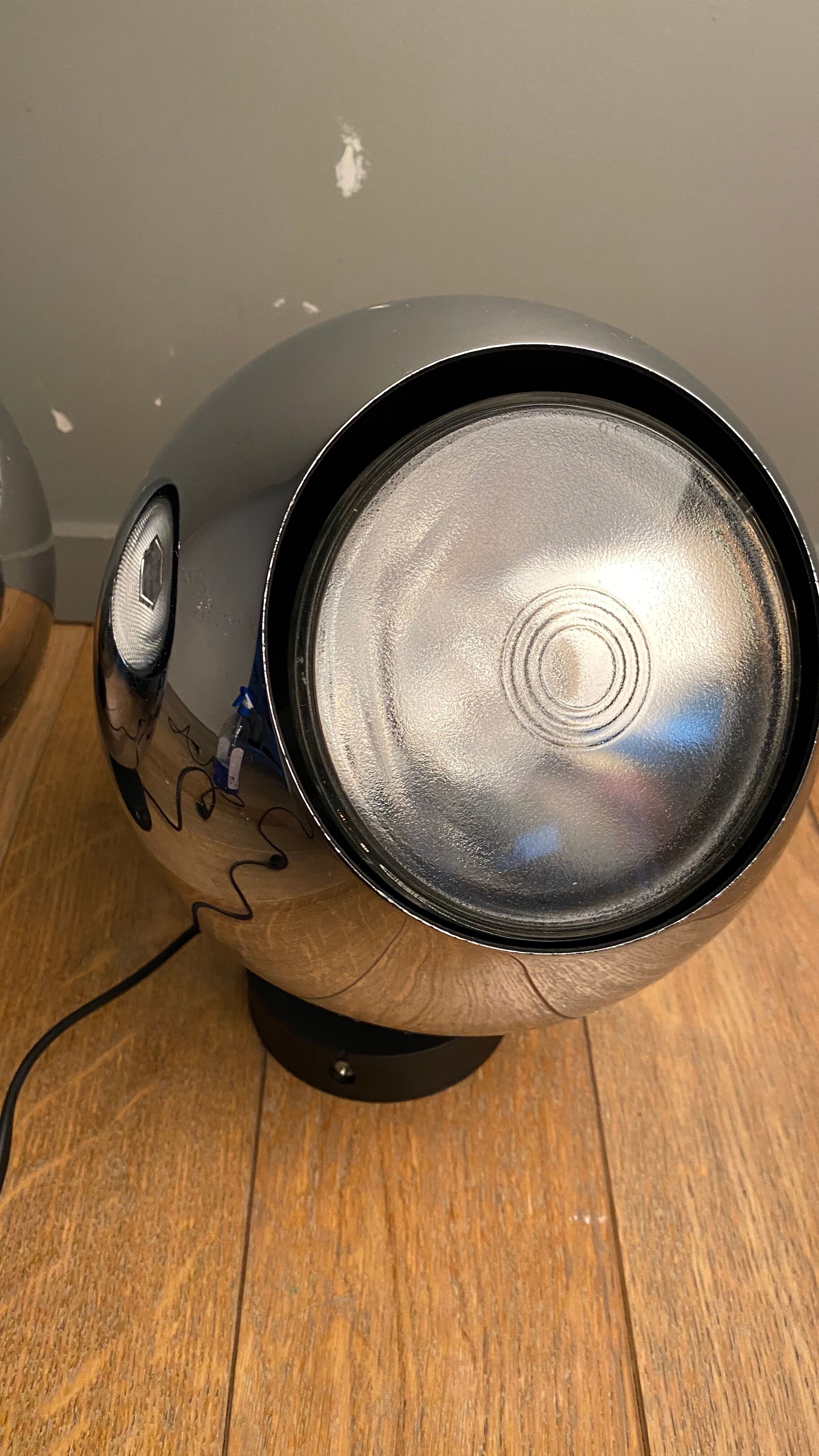 Pair of spherical table lamps circa 1970