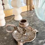 Brass cellar rat candle holder