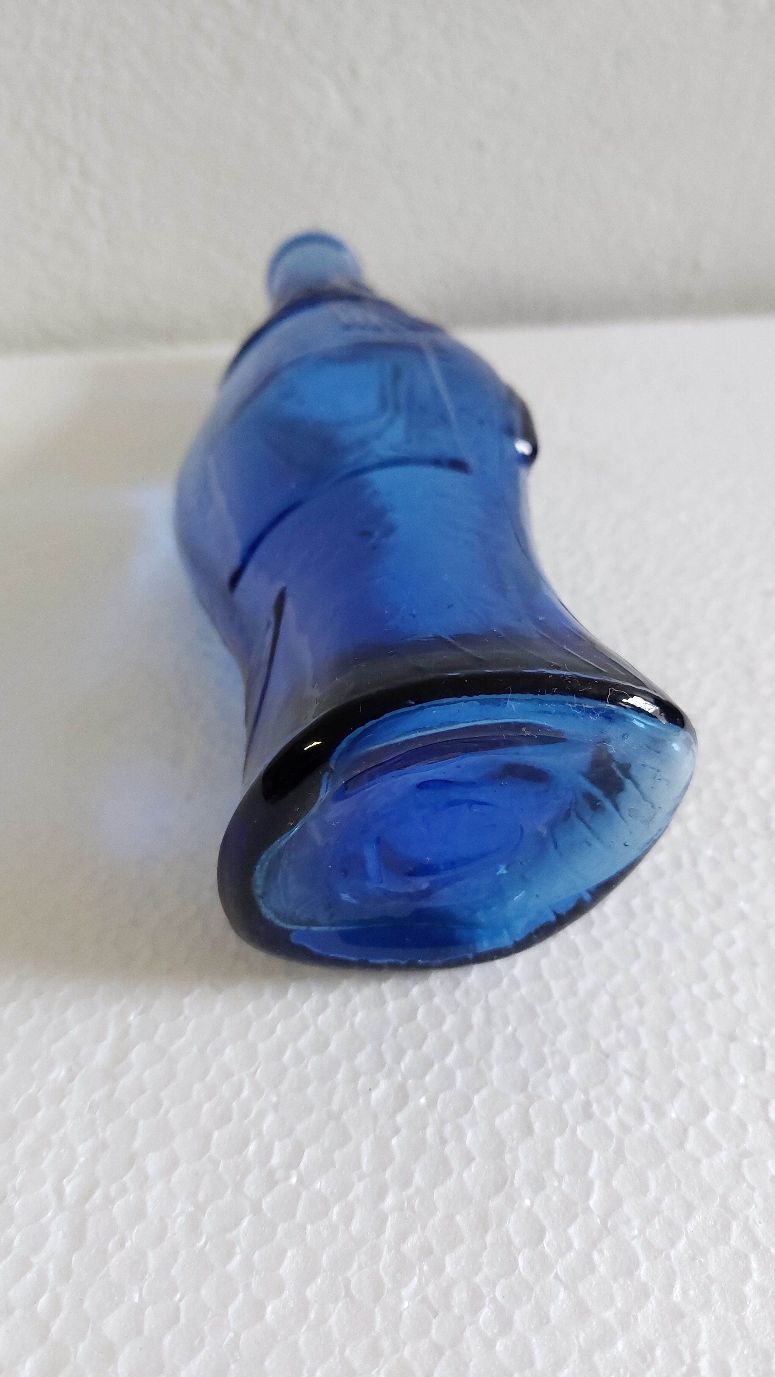 Carafe, bottle blue fish colbat