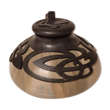 Inkwell old ceramic tin