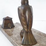 Art Deco marble inkwell & regulates