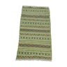 Berber handmade green kilim rug in pure wool 210-115cm
