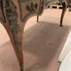 Louis XV style desk set in mahogany and burr walnut