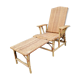 Vintage armchair lounge chair in rattan art deco with footrest and adjustable