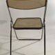 stainless steel and smoked plastic folding chair 70s style