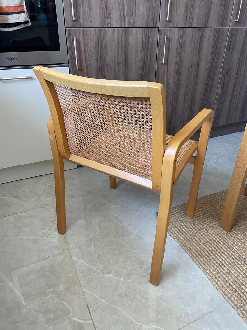 Vintage cane armchair – Pietro Olivo style / 70s-80s
