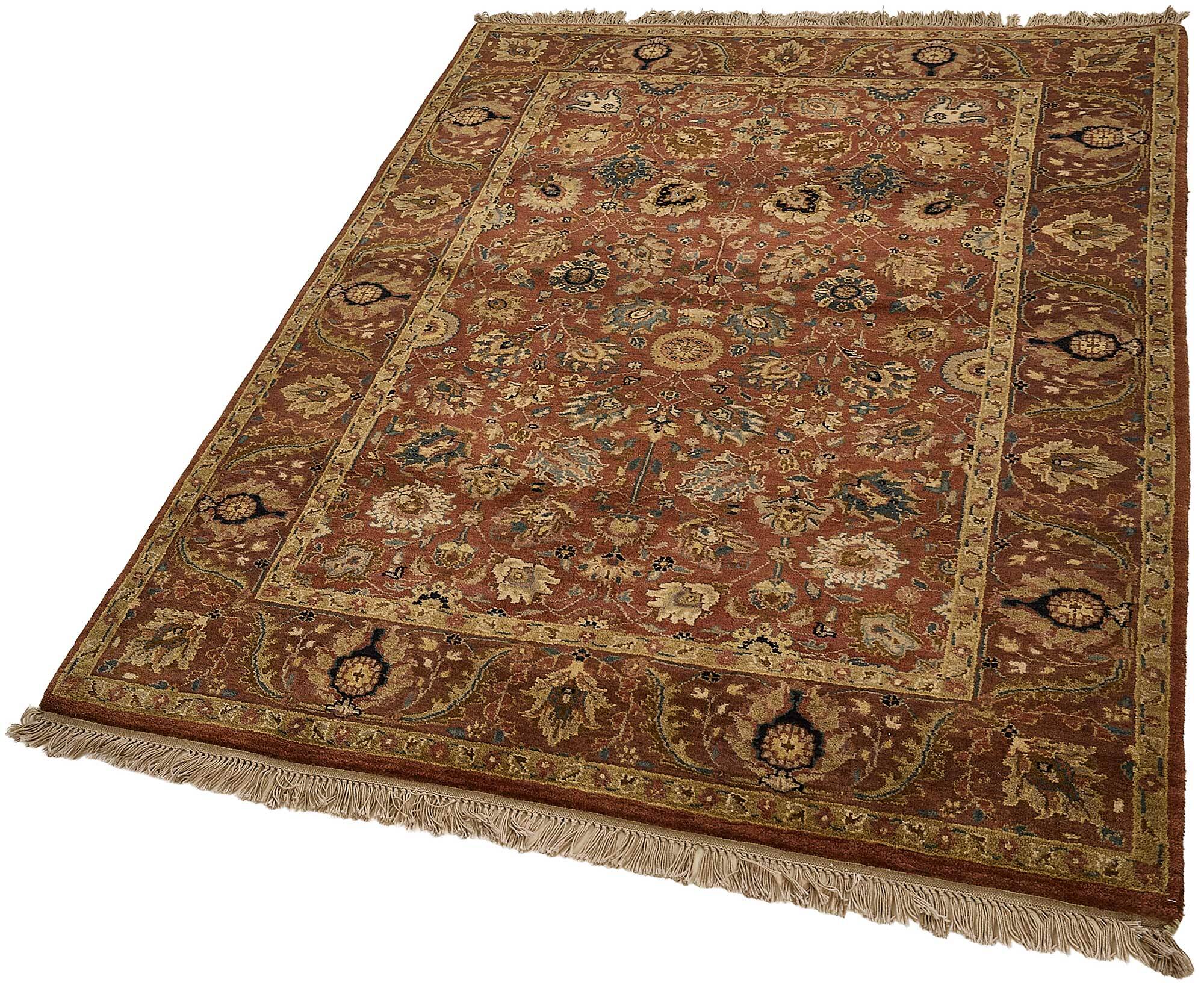 Turkish Handknotted Wool Oushak Rug 123 cm x 174 cm