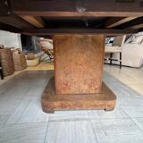 Art Deco table in amboyna burl